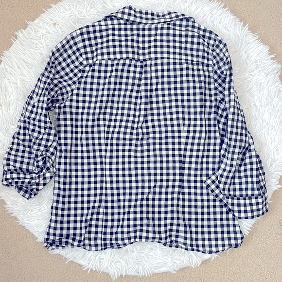 St. John’s Bay Long Sleeve Black and White Buffalo plaid Shirt - Picture 7 of 8